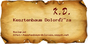Kesztenbaum Doloróza névjegykártya